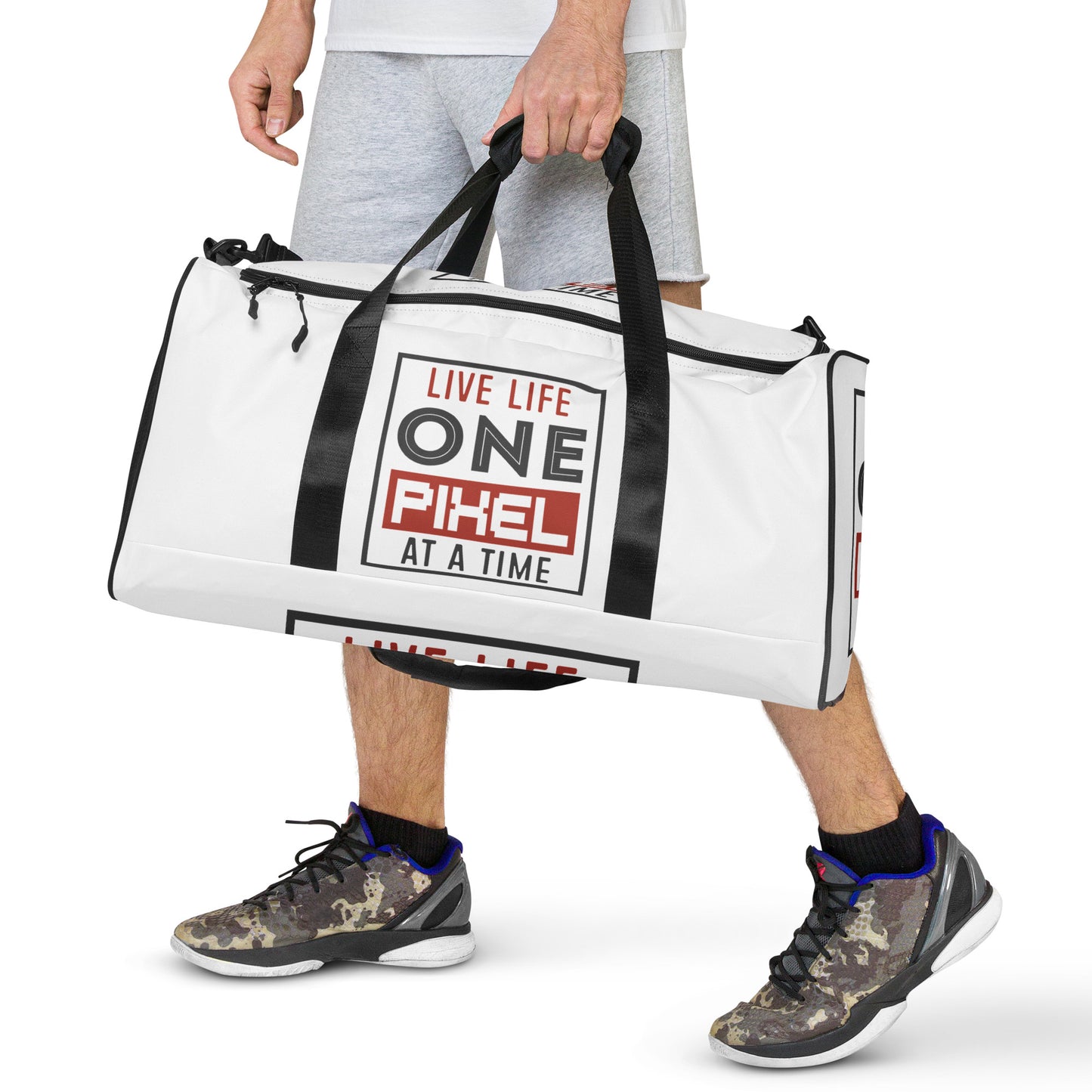 Live Life One Pixel At A Time Duffle bag