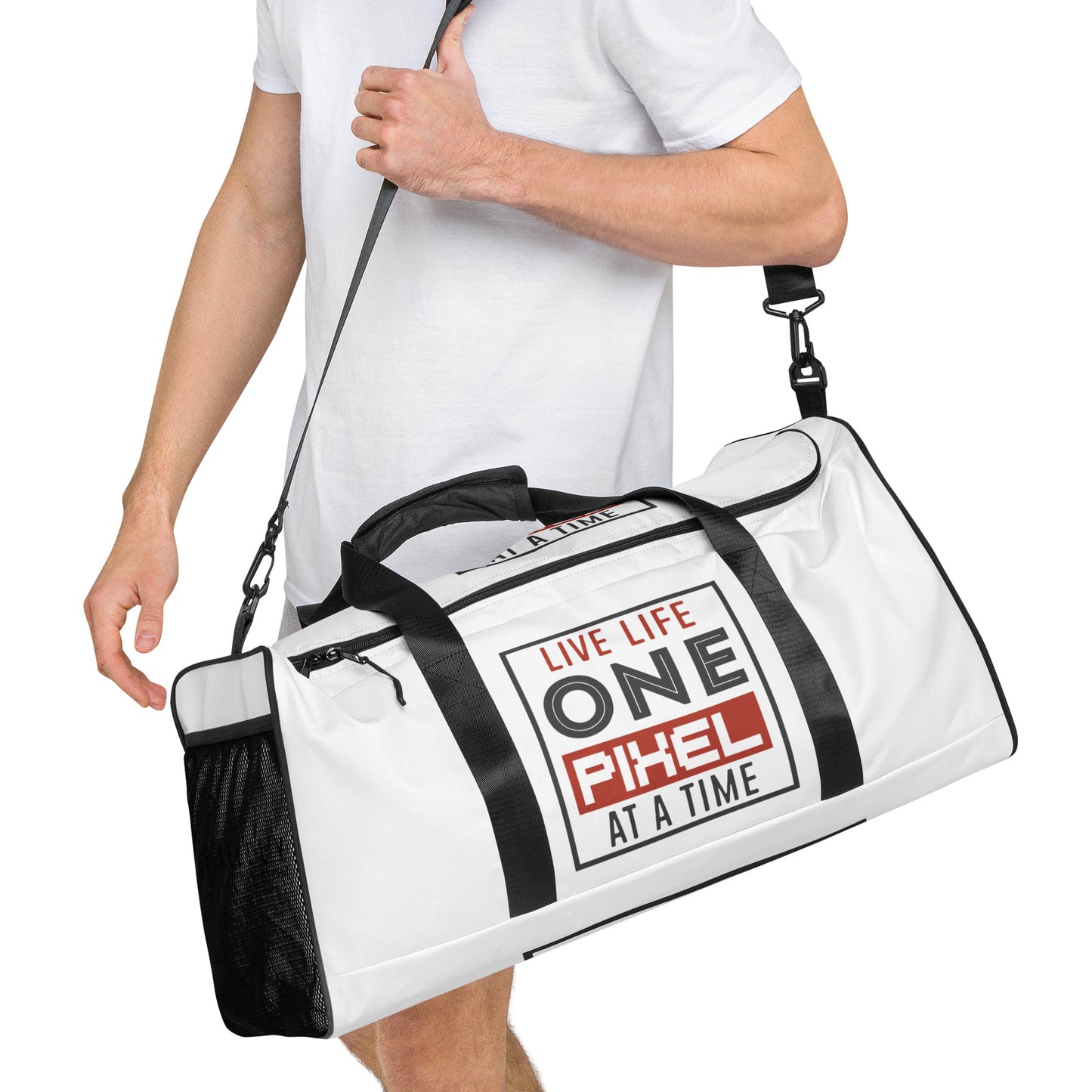 Live Life One Pixel At A Time Duffle bag