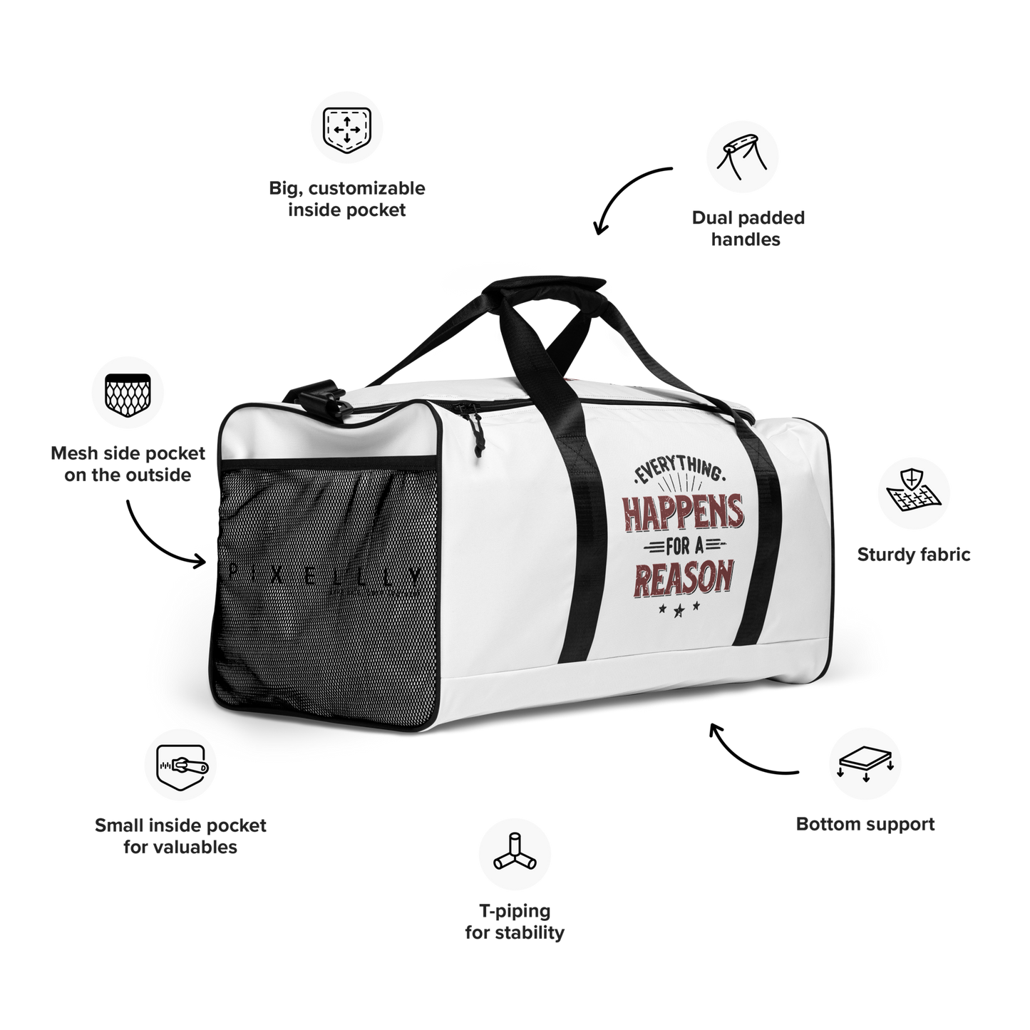 Everything Happens For A Reason Duffle Bag