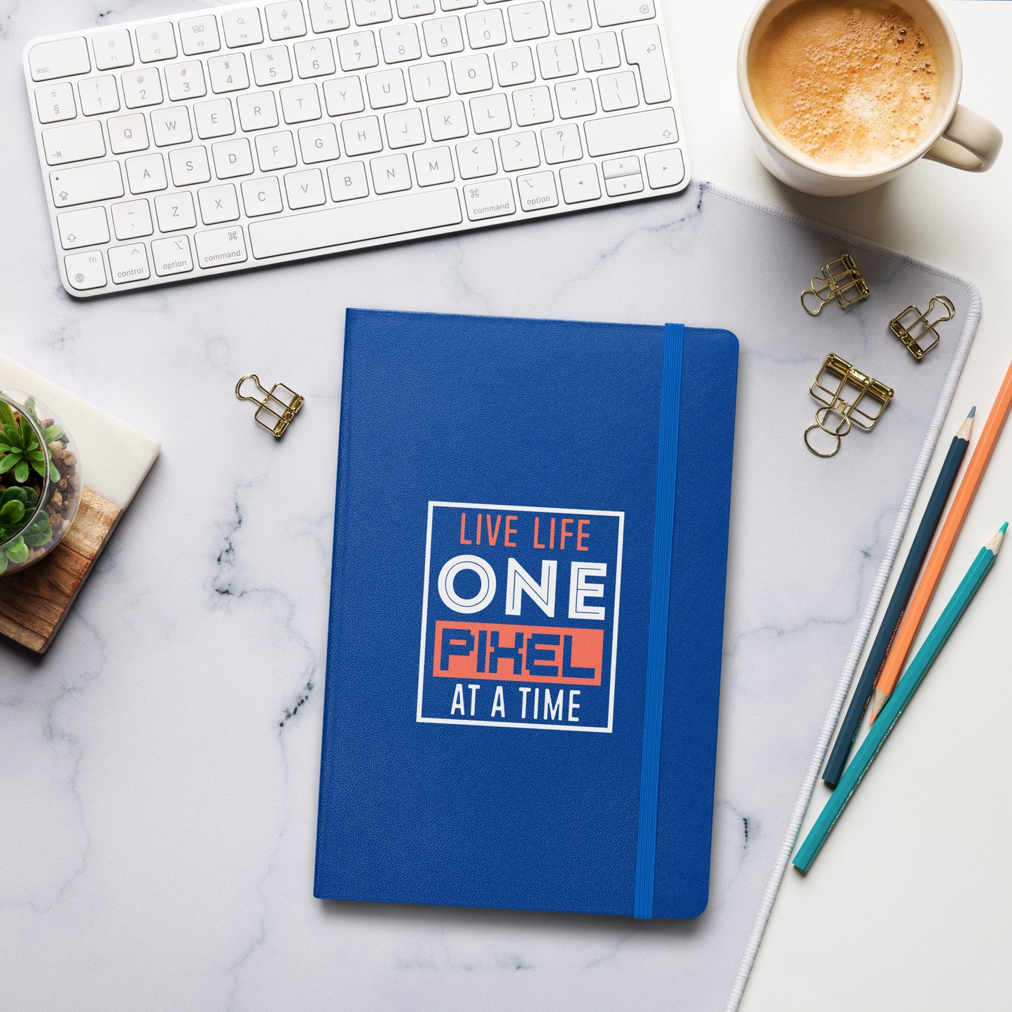 Hardcover Journal - Live Life One Pixel At A Time