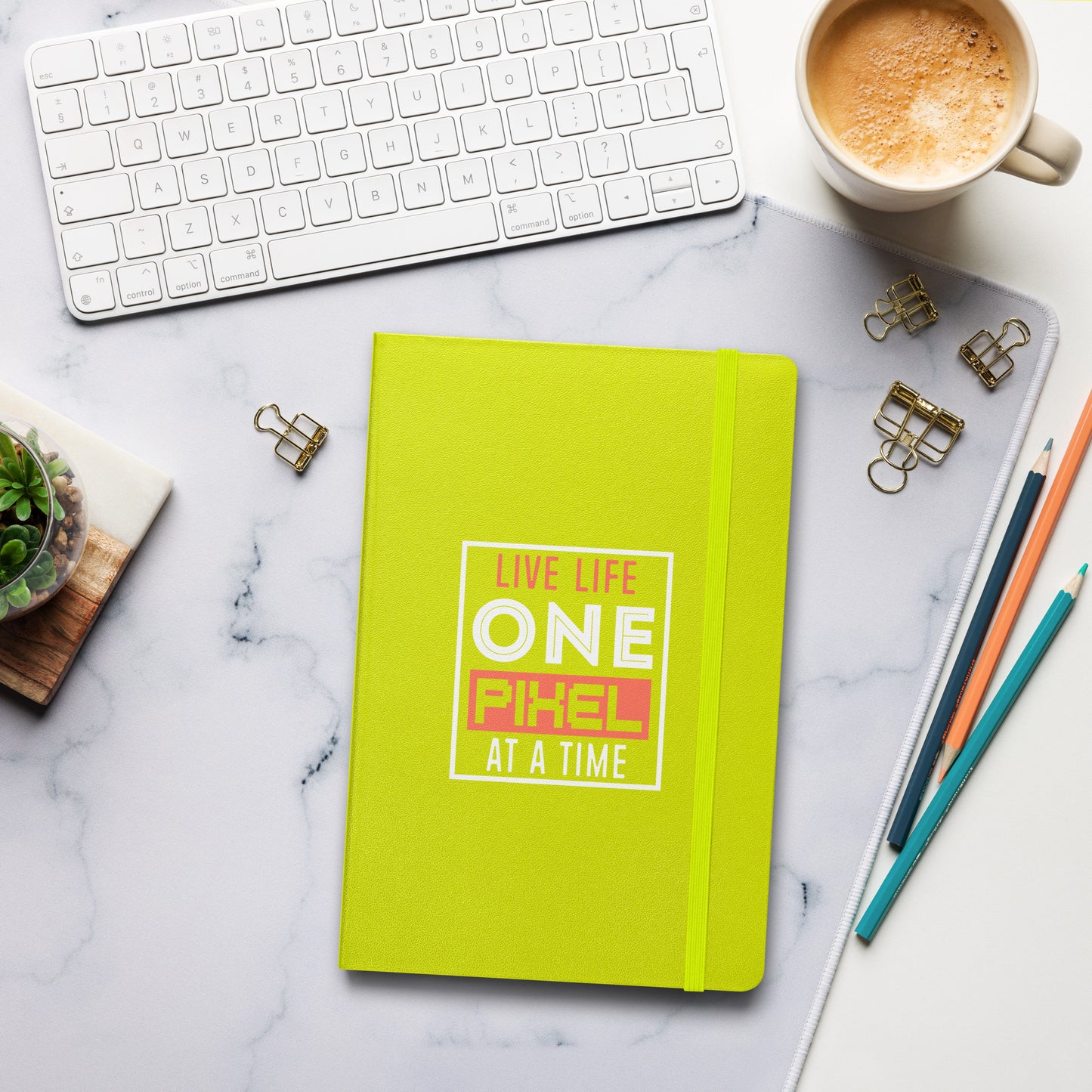 Hardcover Journal - Live Life One Pixel At A Time