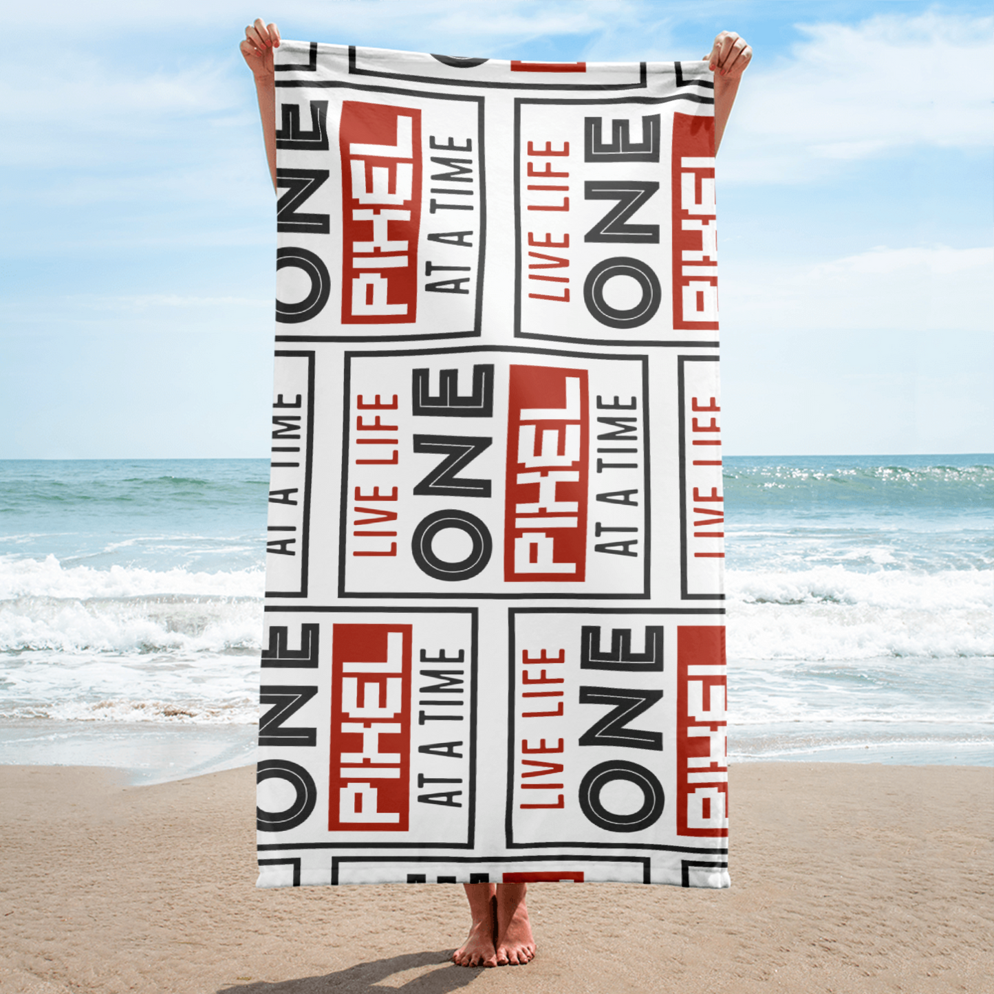 Live Life One Pixel At A Time Towel