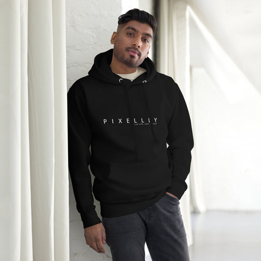 Mens Pixellly Hoodie - Live Life, Love Yourself