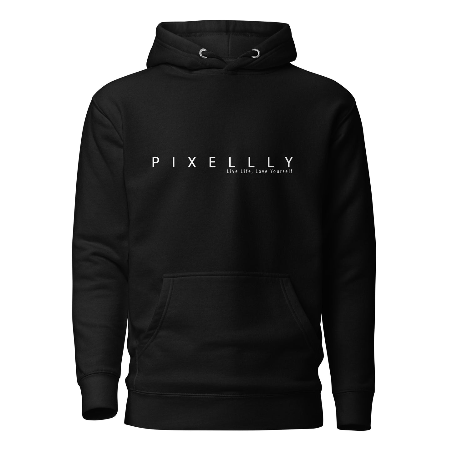 Mens Pixellly Hoodie - Live Life, Love Yourself