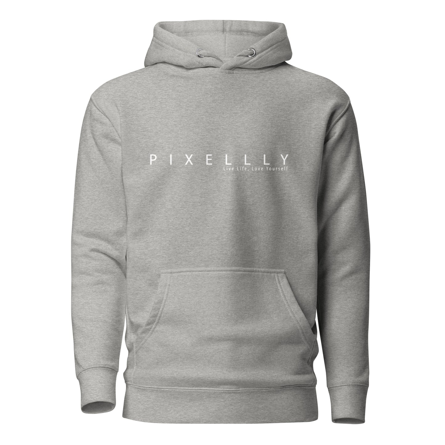 Mens Pixellly Hoodie - Live Life, Love Yourself