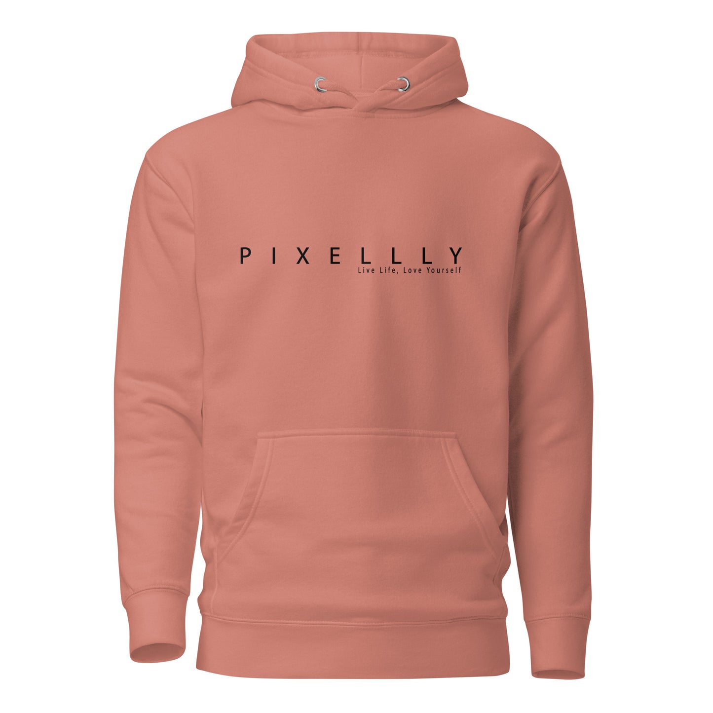 Mens Pixellly Live Life, Love Yourself Hoodie