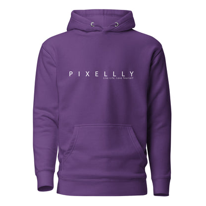 Mens Pixellly Hoodie - Live Life, Love Yourself