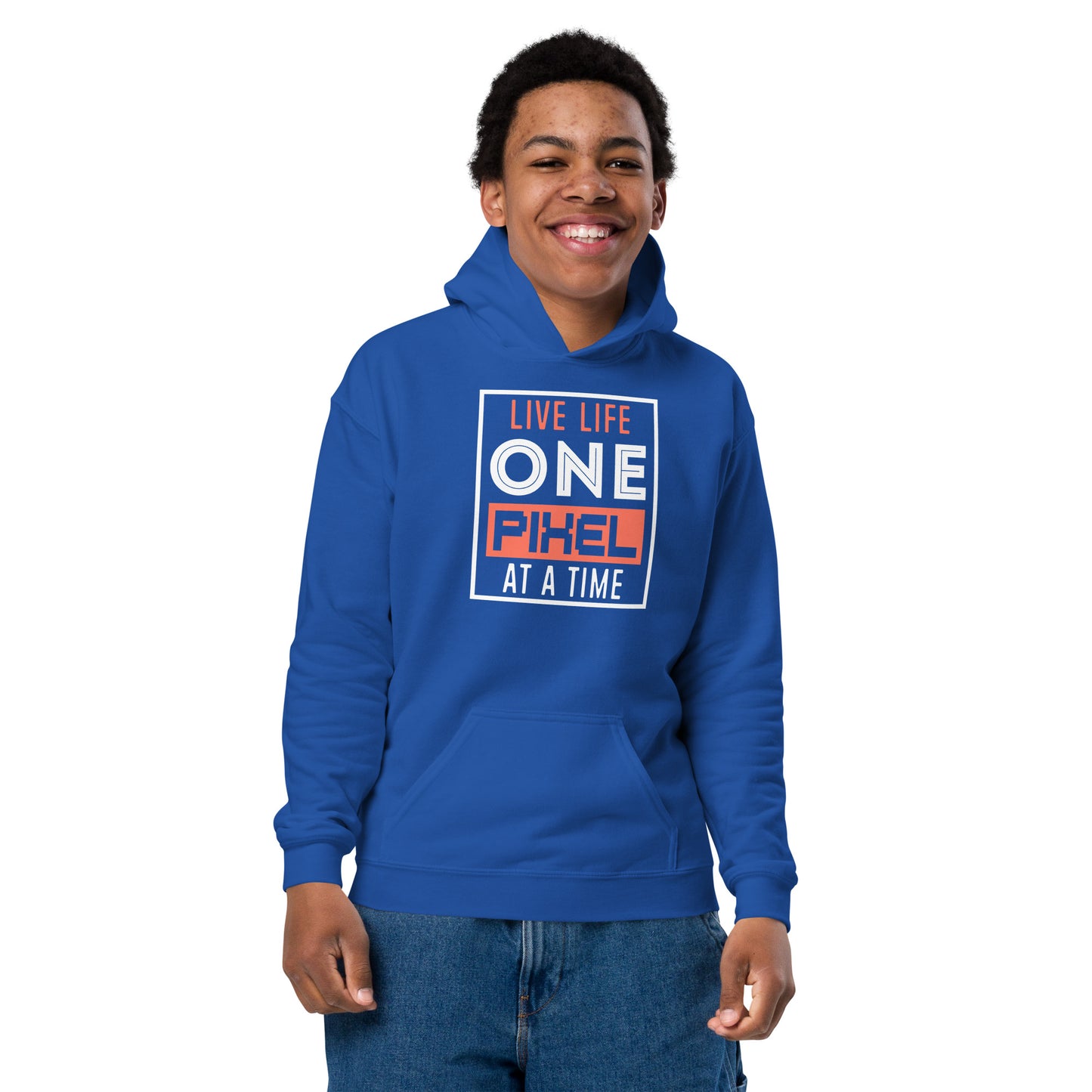 Boys Live Life One Pixel At A Time Hoodie