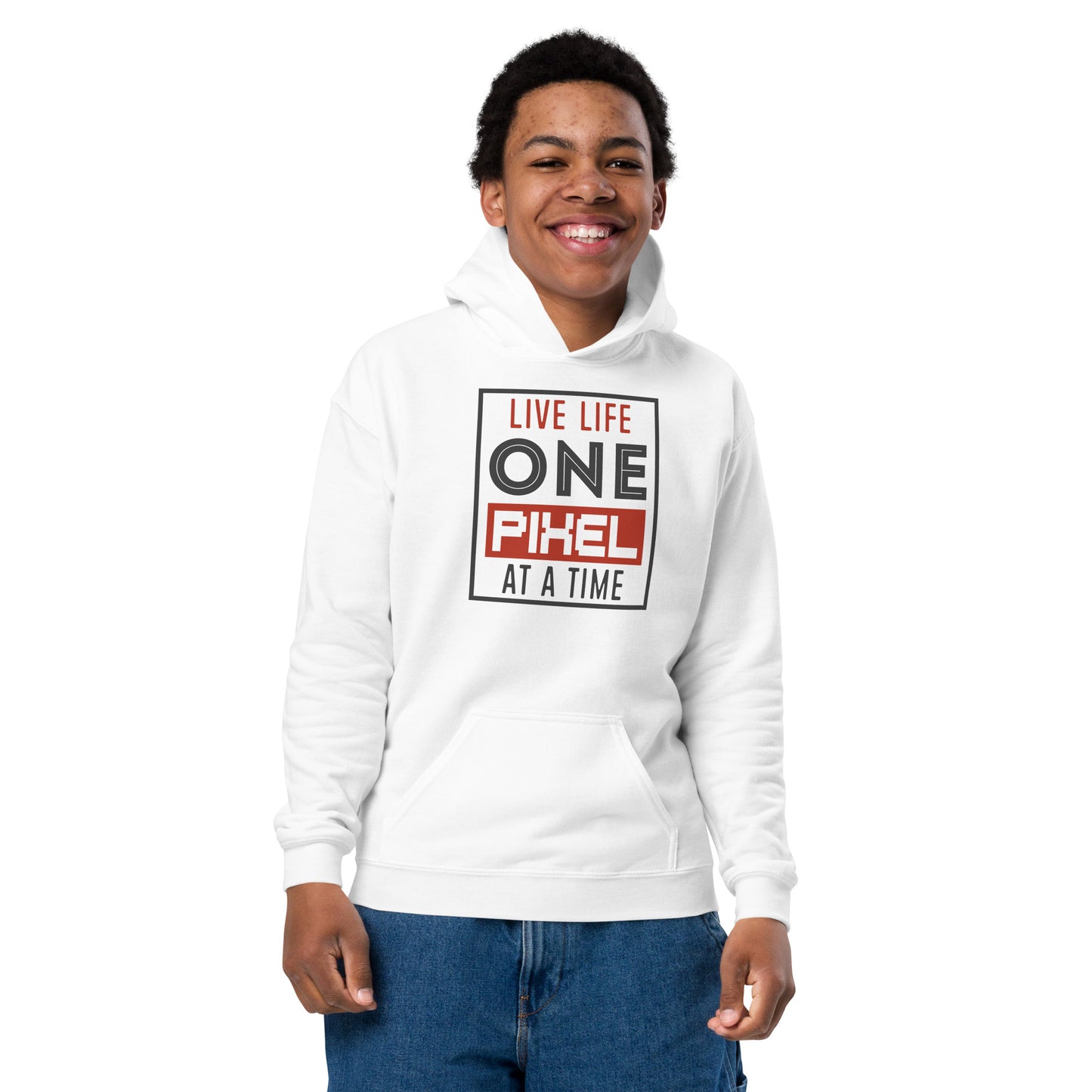 Boys Live Life One Pixel At A Time Hoodie