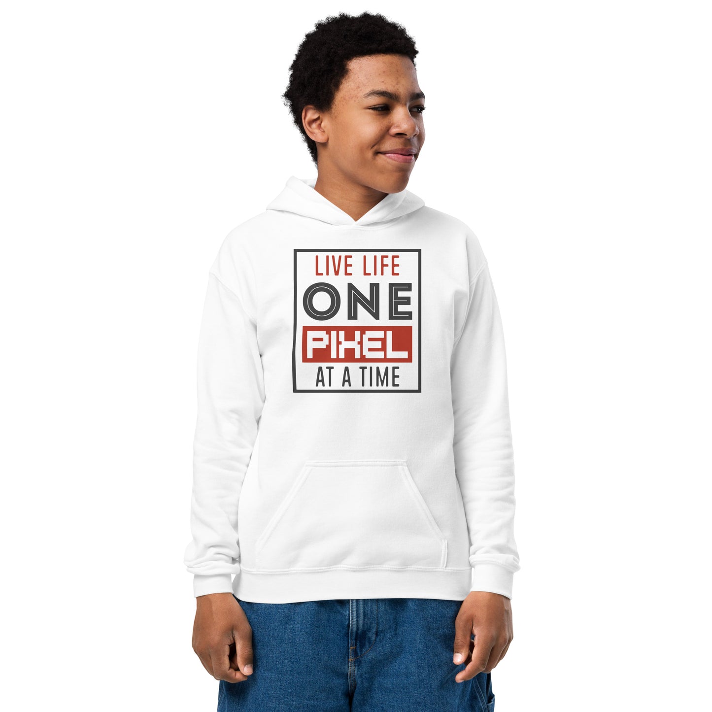 Boys Live Life One Pixel At A Time Hoodie