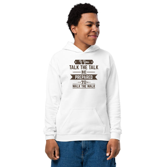 Girls If You Talk The Talk Hoodie White