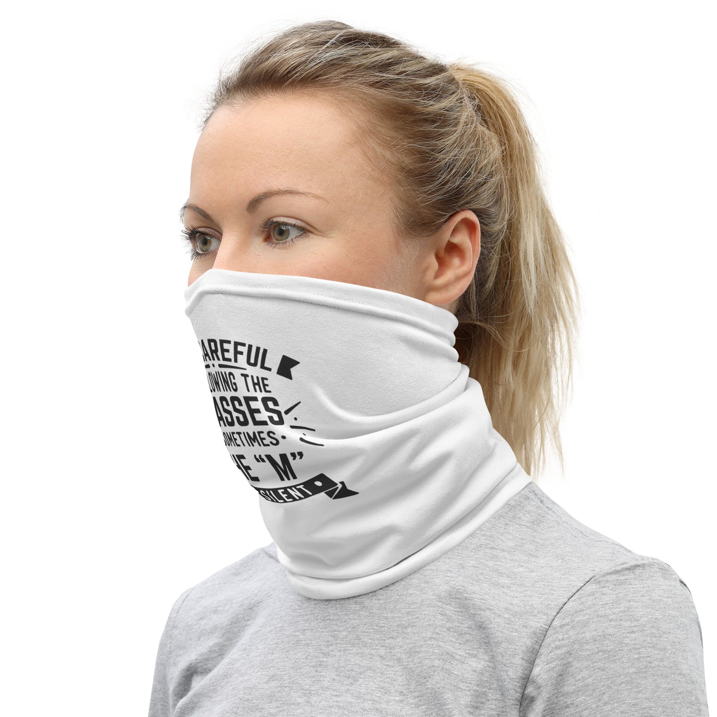 Women's Be Careful Following The Masses Neck Gaiter - Pixellly 