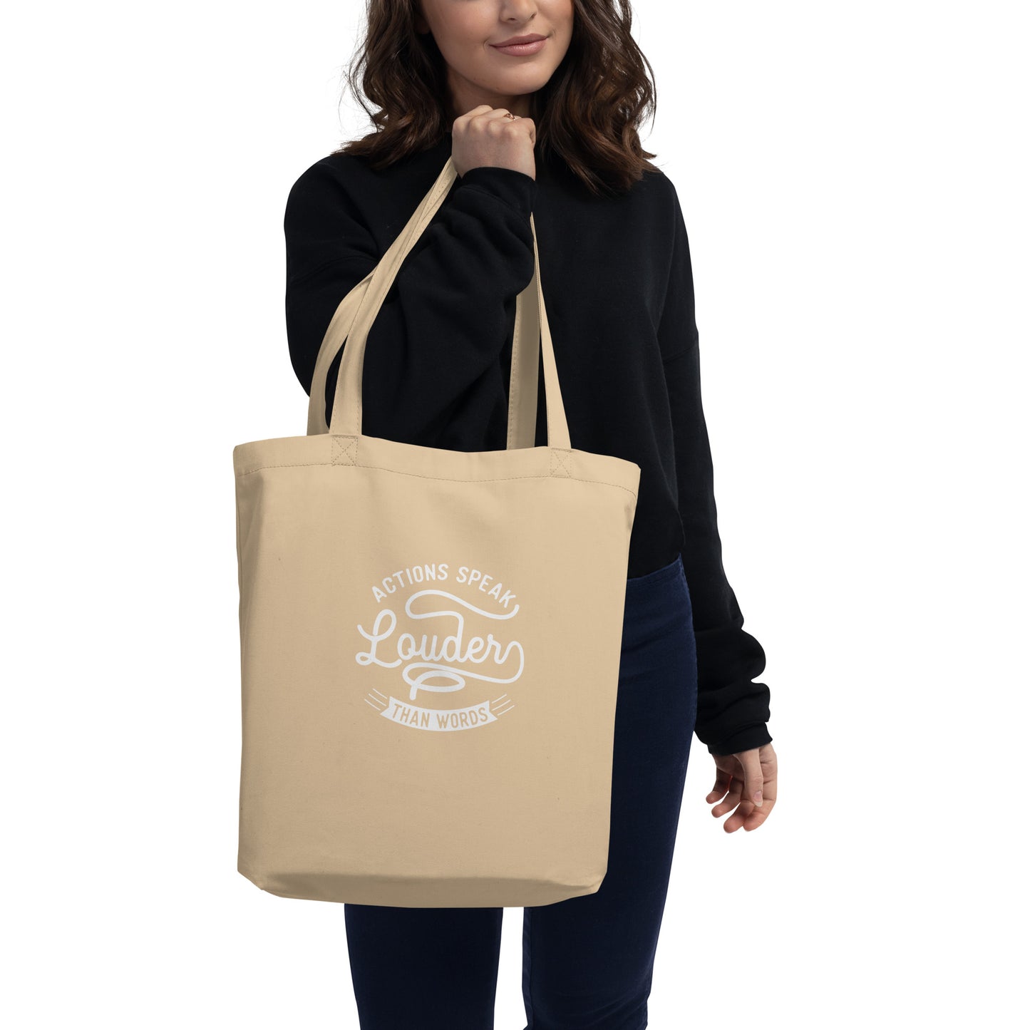 Action Speaks Louder Than Words Eco Tote Bag - Pixellly 