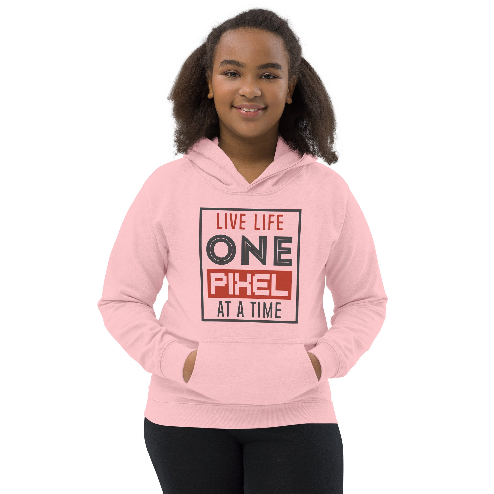 Girls Live Life One Pixel At A Time Hoodie - Pixellly 