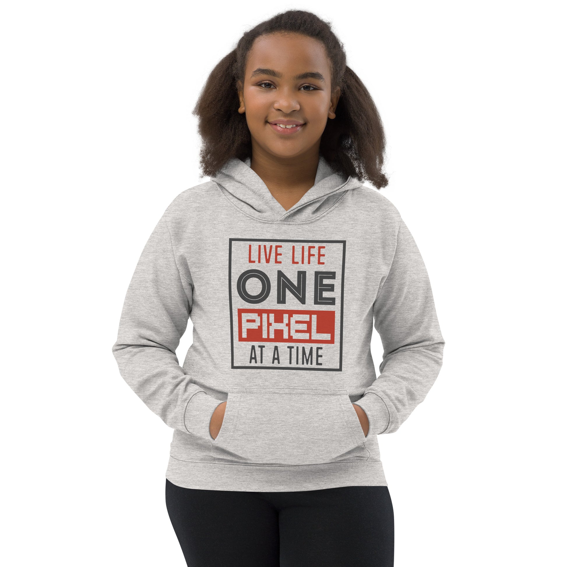 Girls Live Life One Pixel At A Time Hoodie - Pixellly 