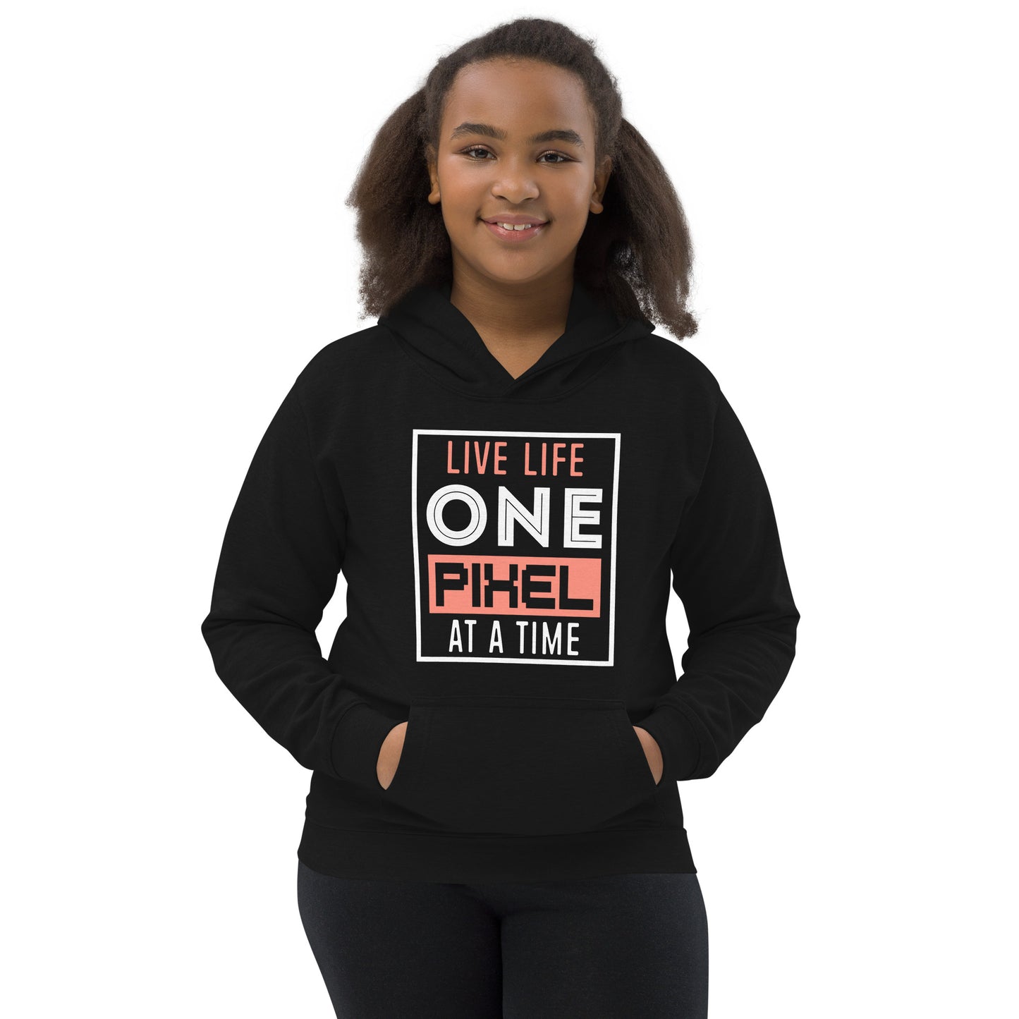 Girls Live Life One Pixel At A Time Hoodie - Pixellly 