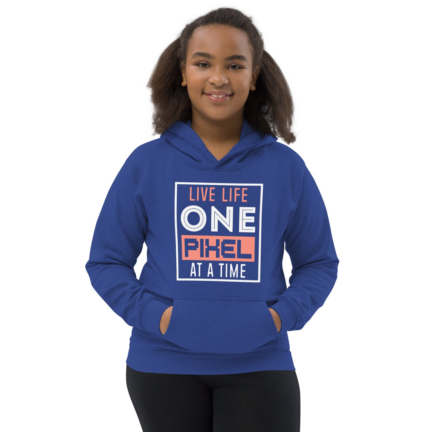 Girls Live Life One Pixel At A Time Hoodie - Pixellly 