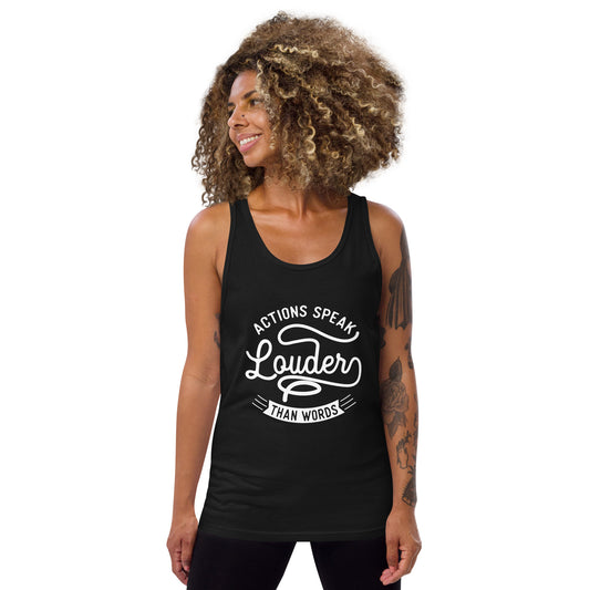 Women's Actions Speak Louder Than Words Tank Top