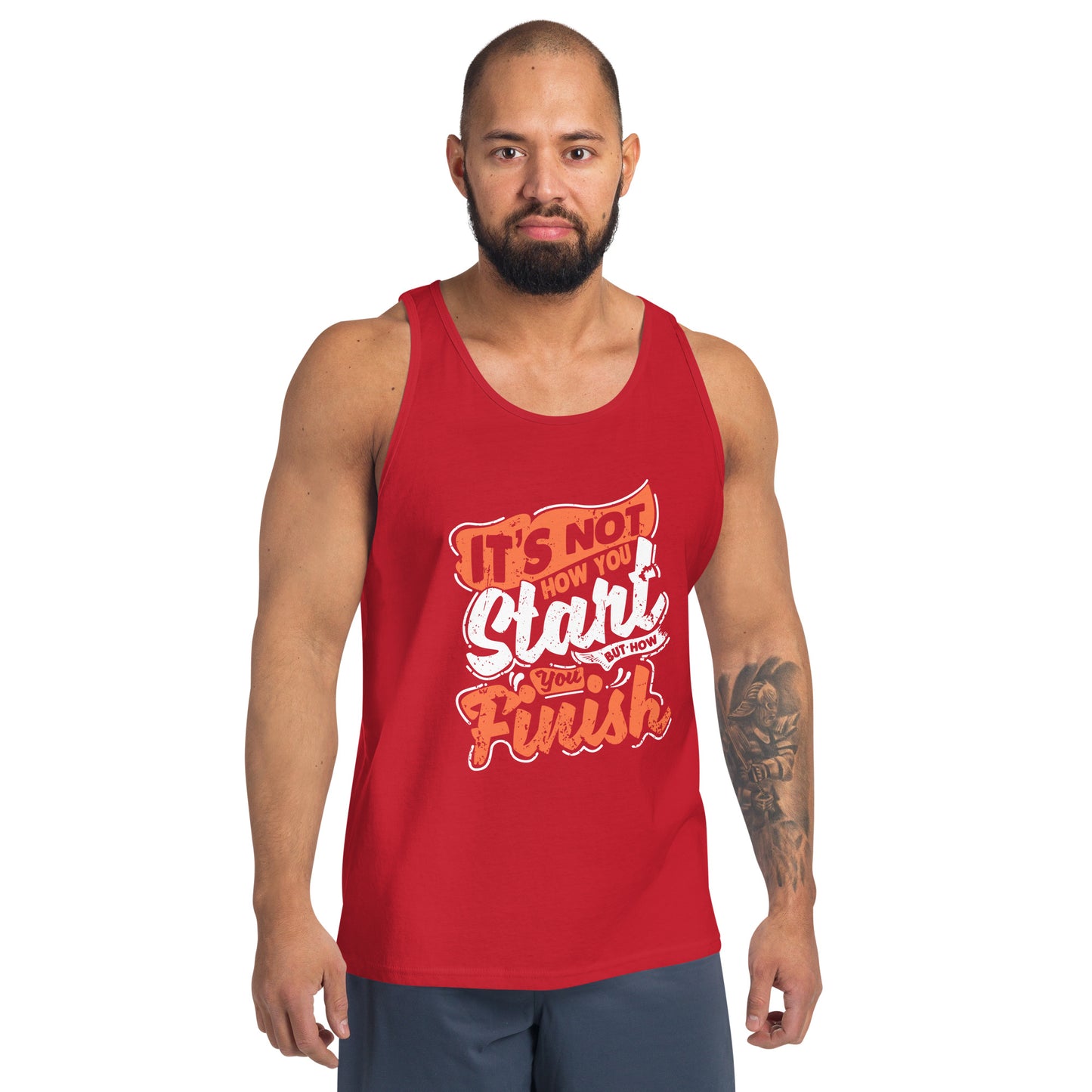 Mens It's Not How You Start But How You Finish Tank Top