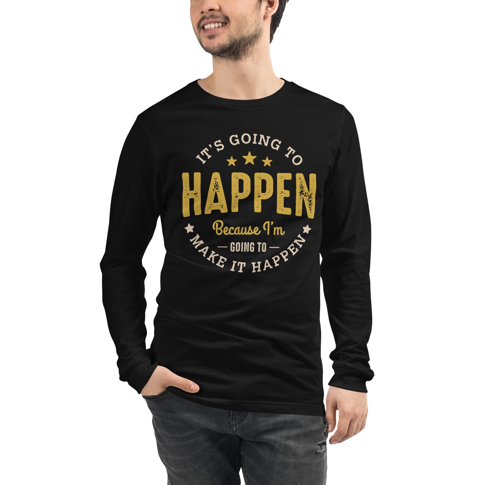 Mens It’s Going To Happen Long Sleeve Tee - Pixellly 