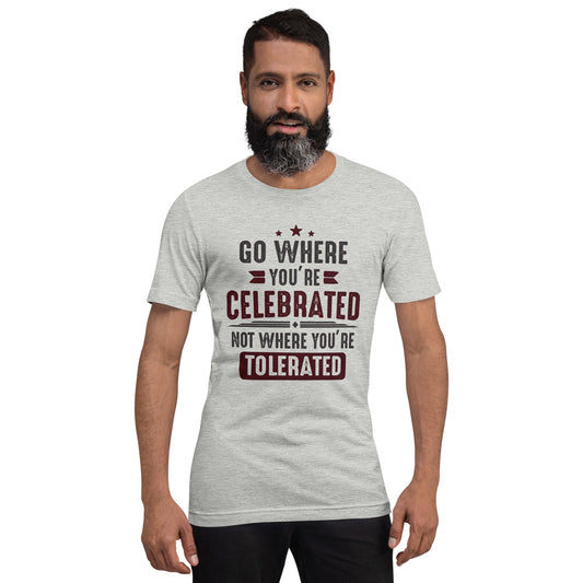 Mens Go Where You Celebrated T-shirt - Pixellly 