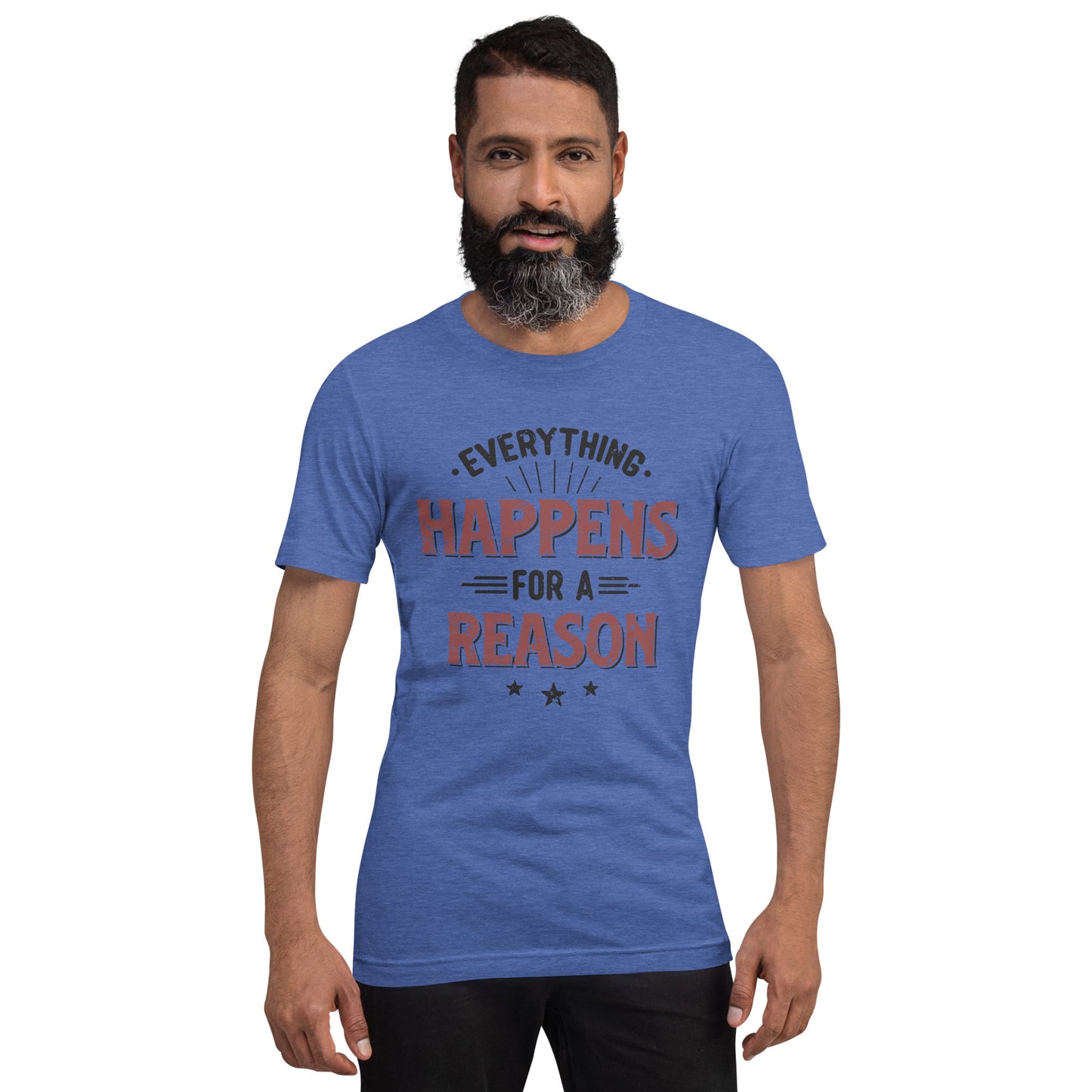 Mens Everything Happens For A Reason T-shirt - Pixellly 