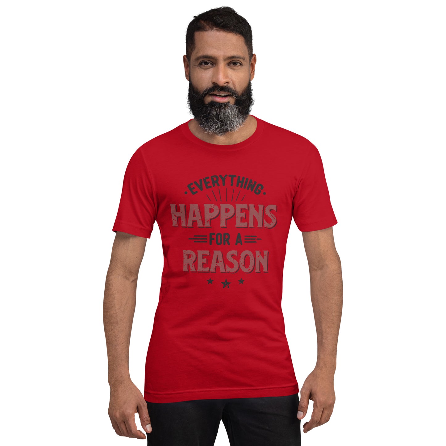 Mens Everything Happens For A Reason T-shirt - Pixellly 